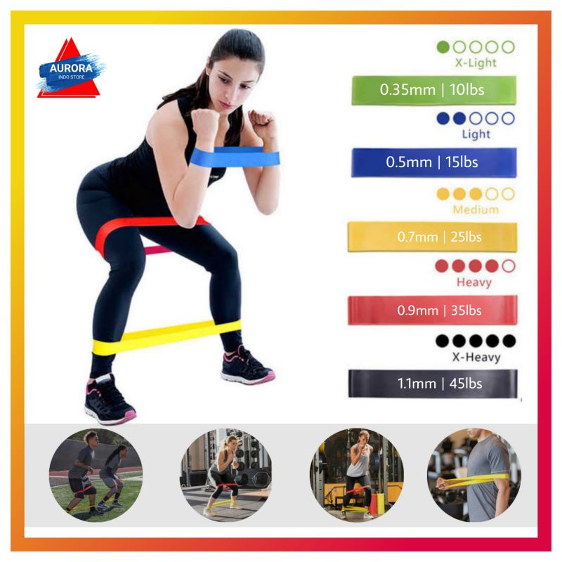 Karet Latihan Kaki Elastis Sepakbola Futsal Tension Resistance Band Loop Olahraga Fitness Yoga Gym