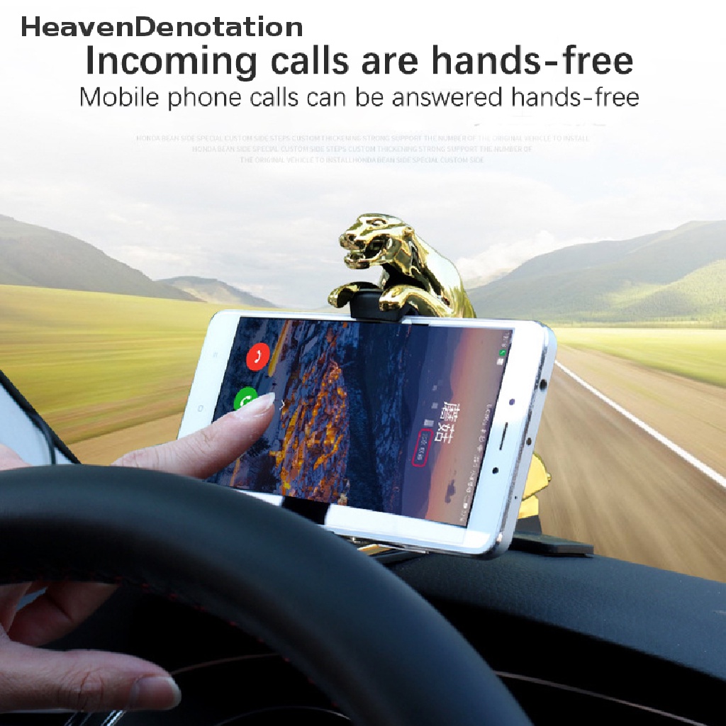 [HeavenDenotation] 1pc Dudukan Ponsel Mobil Cheetah Keren Central Control Dashboard Phone GPS Stand HDV