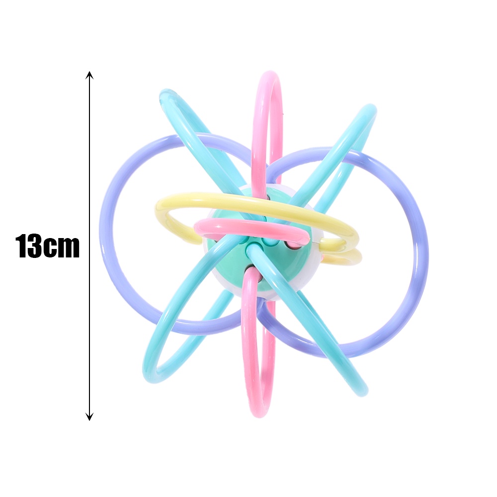 1pc Mainan Bayi Bola Pegangan Tangan Manhattan Warna Acak Plastik Mainan Mandi Bayi Mainan Belajar Sensorik Mainan Gigitan Anak Untuk Bayi Usia 0-3 Tahun