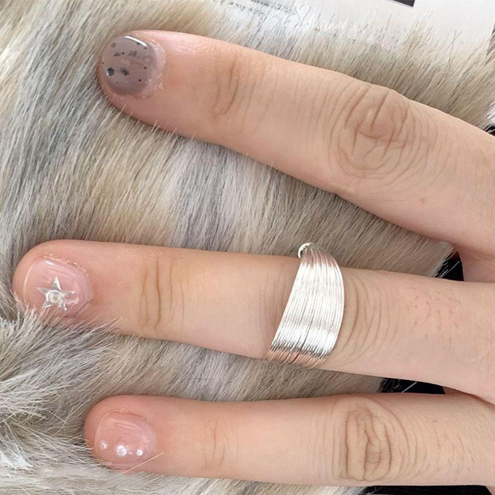 Mxbeauty Multilayer Cuff Finger Rings Minoritas Keren Aksesoris Perhiasan Gaya Korea Cincin Manis Sederhana Gesper Jari