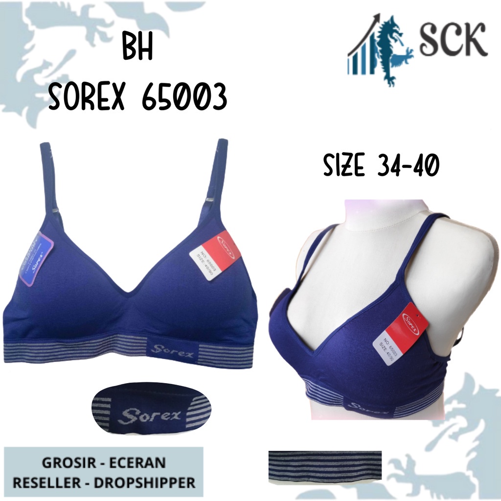 BH SOREX 65003 SPORT Busa Tipis Tali Kecil Tanpa Kawat / Pakaian Dalam Wanita / BH Olahraga 65003 - sckmenwear GROSIR