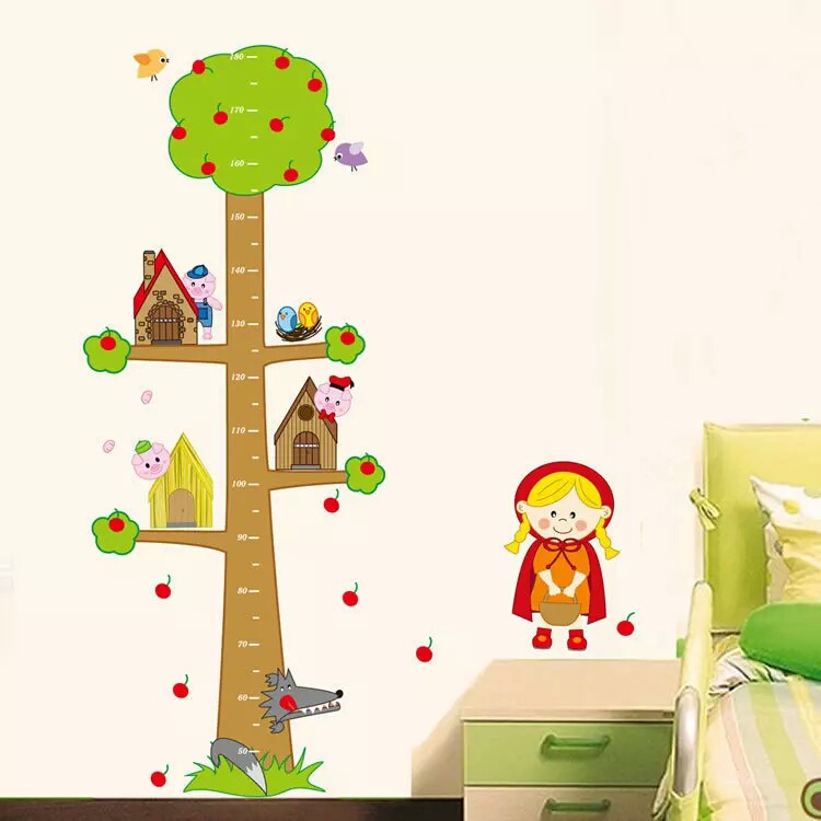 ADEK WALL STICKER PENGUKUR TINGGI BADAN TINGGI BADAN POHON GROW UP TREE STIKER DINDING ABC1038 Walls