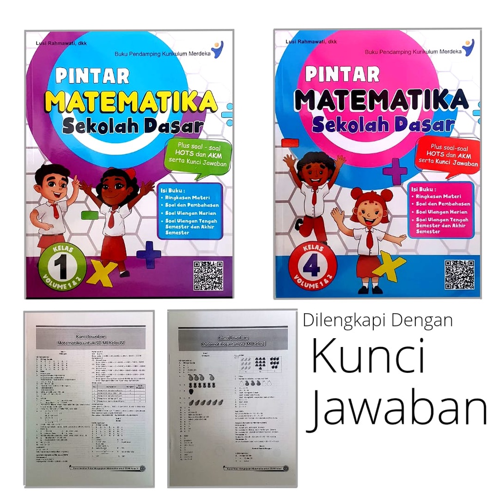 Pintar Matematika kelas 1 &amp; 4 Kurikulum Merdeka