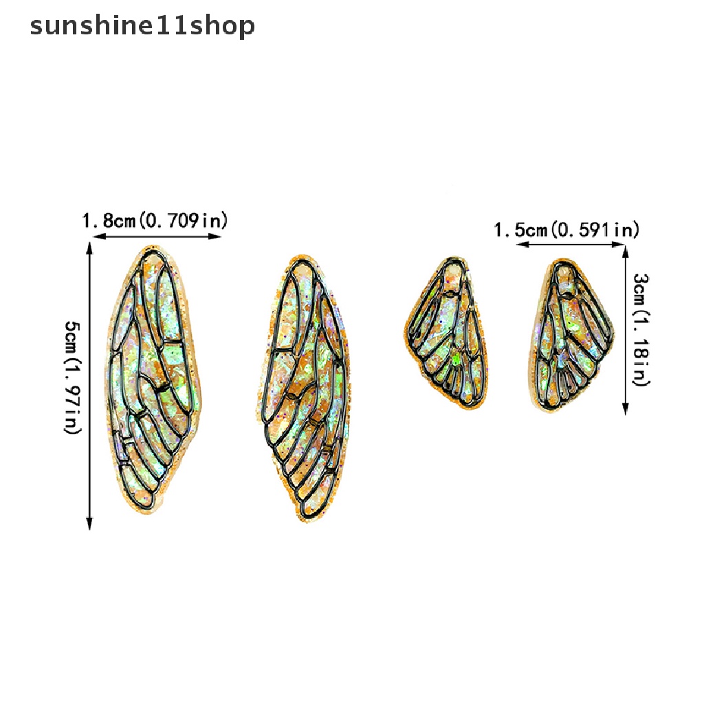 Sho Cetakan Silikon Anting Dekorasi Sayap Malaikat Cocok Untuk Epoxy Resin Diy Kerajinan Ransel Liontin Ornamen Membuat Perhiasan N