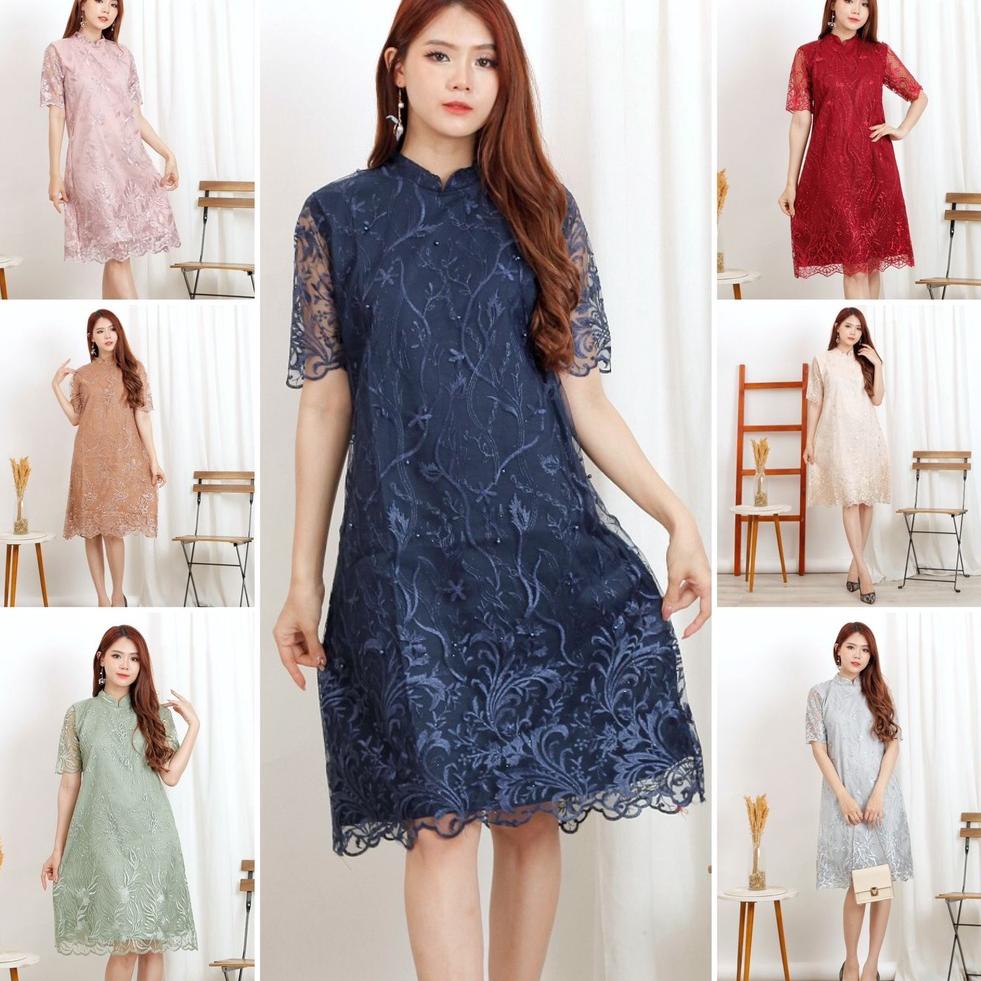 MURAH MERIAH (Ada RealPict) Dress Shanghai Brukat Bordir Tullle Shanghai Glitter Brokat Tille Brokat