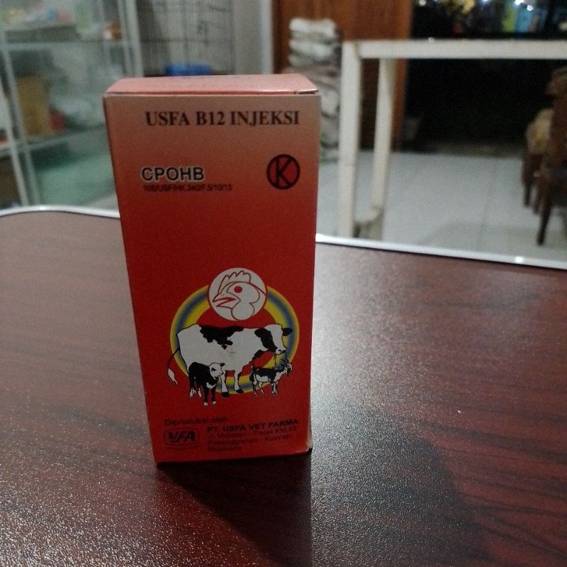 USFA B12 INJEKSI 100 ml Vitamin Untuk Hewan