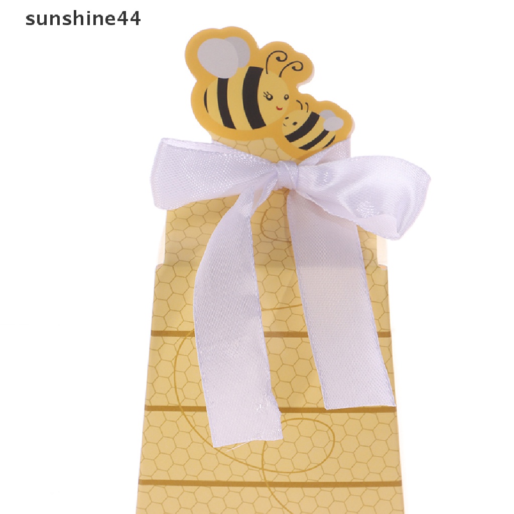 Sunshine 10Pcs Kreatif Trapesium Lebah Favor Box Kotak Permen Kertas Baby Shower Gift Box ID