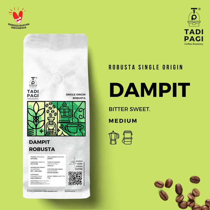 

Robusta Dampit Roast Bean Coffee Kopi Biji Matang 500 gram