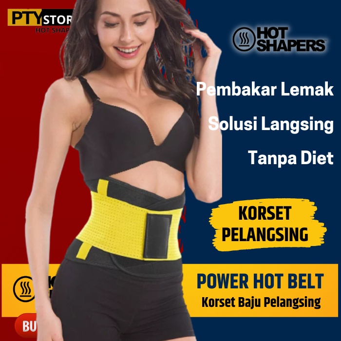 KORSET PELANGSING PERUT BUNCIT PEMBAKAR LEMAK PRIA WANITA HOT SHAPER ORIGINAL P12