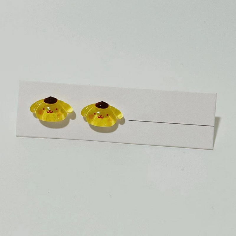 Anting Resin Fashion Merle Tikkulomi Kartun Hewan Stud Earrings Untuk Wanita Aksesoris Fashion