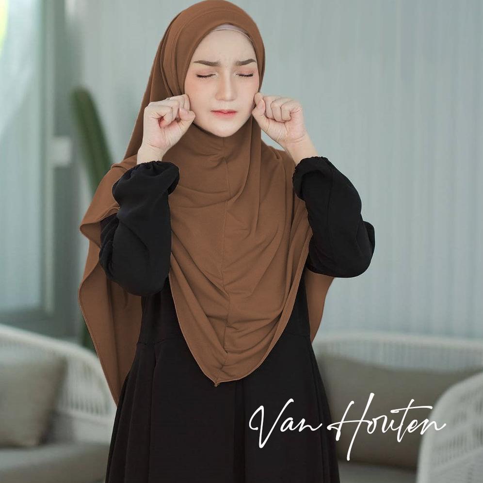 New Product [Free Gold] Jilbab Hijab Kerudung Khimar Bergo Malay Jersey Instan Daily Non Pet Polos P