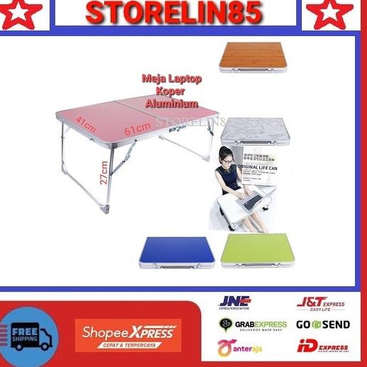 ☇ Meja Kecil Aluminium Meja Mini Belajar Lipat Koper Meja Portable Koper ☼