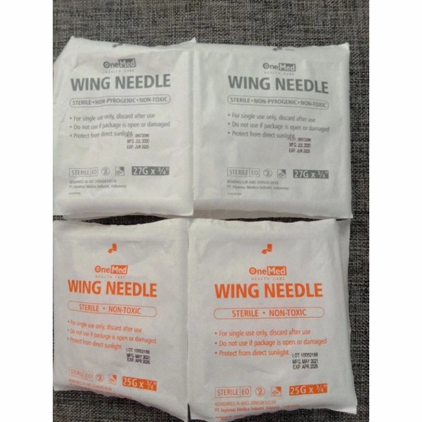 Wing Needle OneMed 23G, 25G, 27G 1 BOX 100's