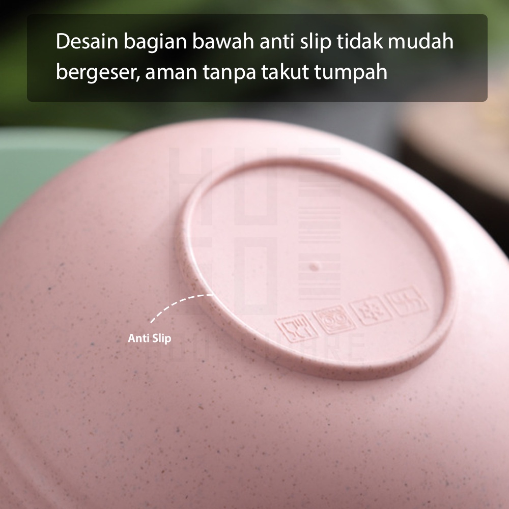 HUGO Mangkuk Jerami Wheat Straw Bowl Mangkok Sup Plastik Microwaveable