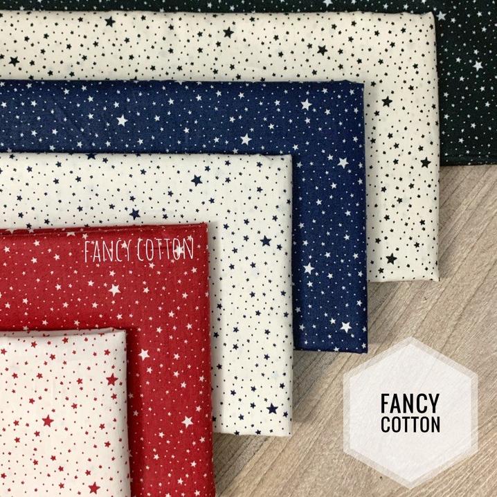 FLASH SALE Kain Katun Jepang motif tiny fancy star dari tokai senko 