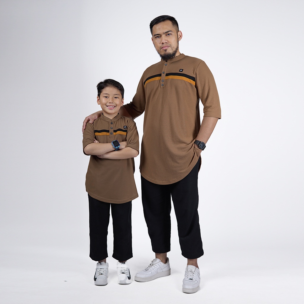 KHOIRUMMAH - Koko Kurta Zubair - Baju Muslim Couple Ayah Dan Anak - Koko Kurta Lengan 3/4 - All Vari