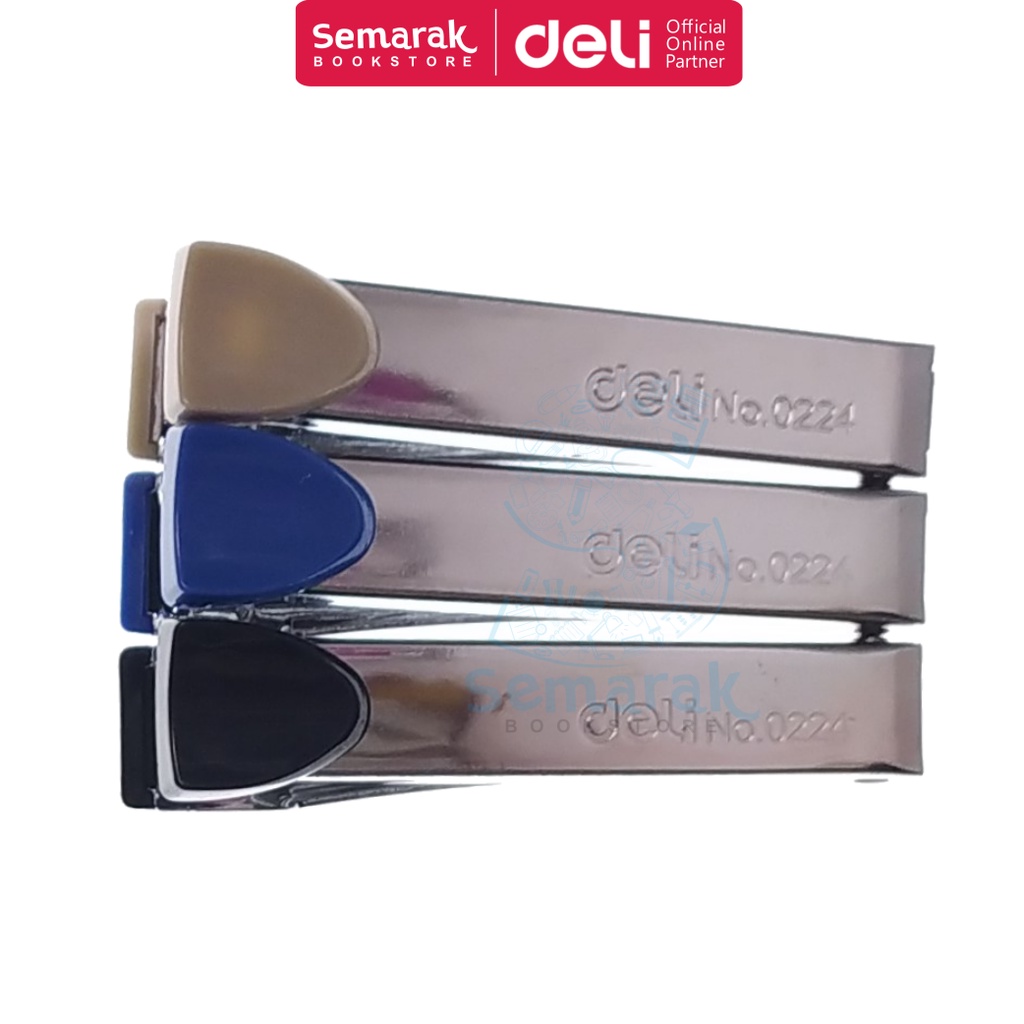 

Deli E0224 Stapler Jepretan Kertas - Blue / Black / Grey