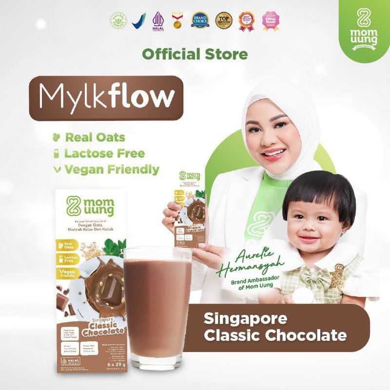 Mom Uung Susu Asi Booster Mylkflow Singapore Classic Chocolate 6 x 29 gr / Creamy Vanilla/Susu Pelancar Asi