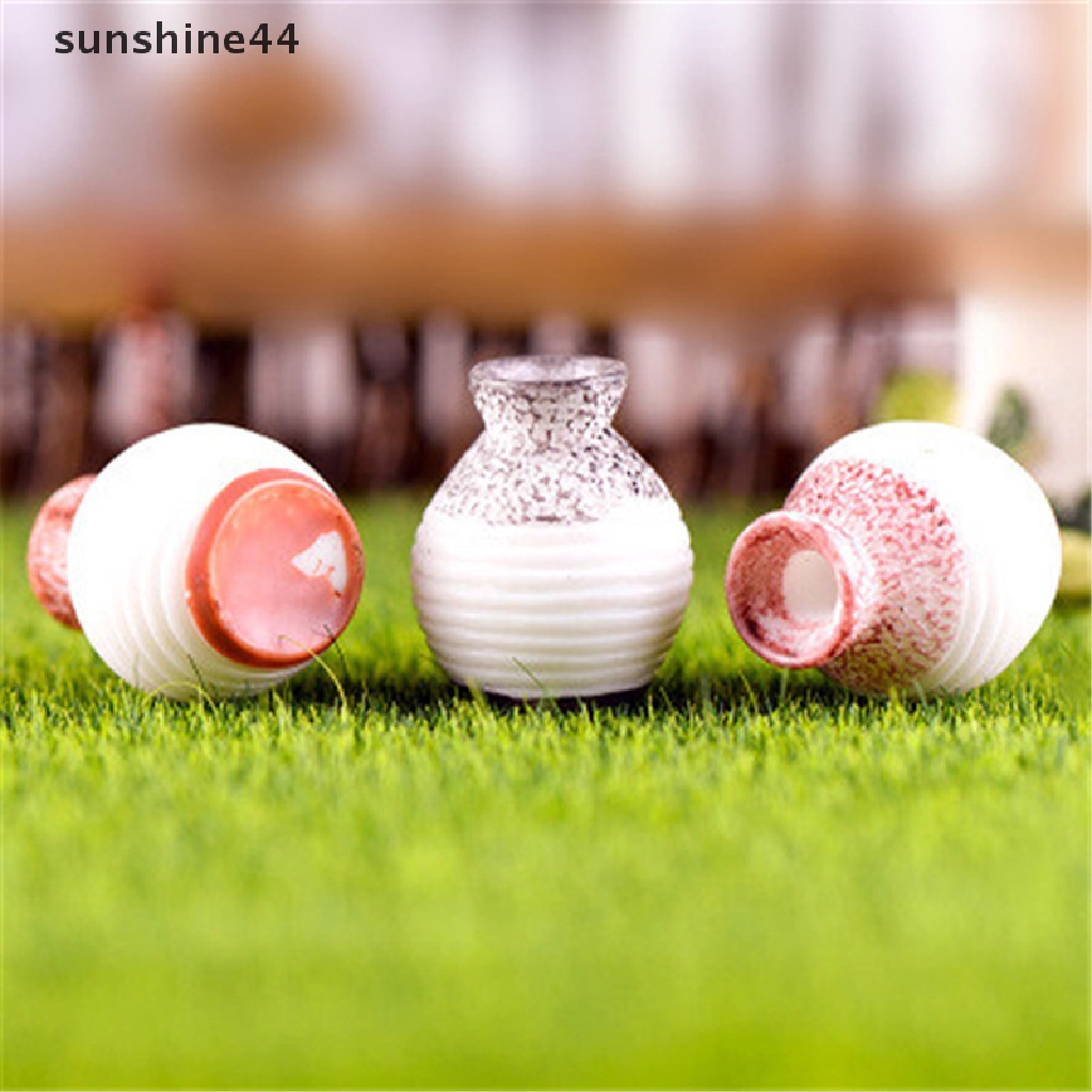 Sunshine Resin Miniatur Mulut Kecil Vas Diy Craft Aksesori Rumah Taman Dekorasi Aksesoris Home Decoration Fine-cut Vas Ornamen ID