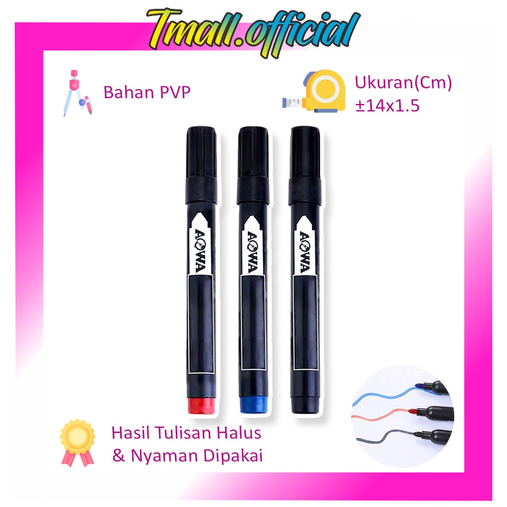 

❄ TMALL ❄ Spidol Permanent Spidol Hitam Biru Merah Permanent Marker Spidol S051