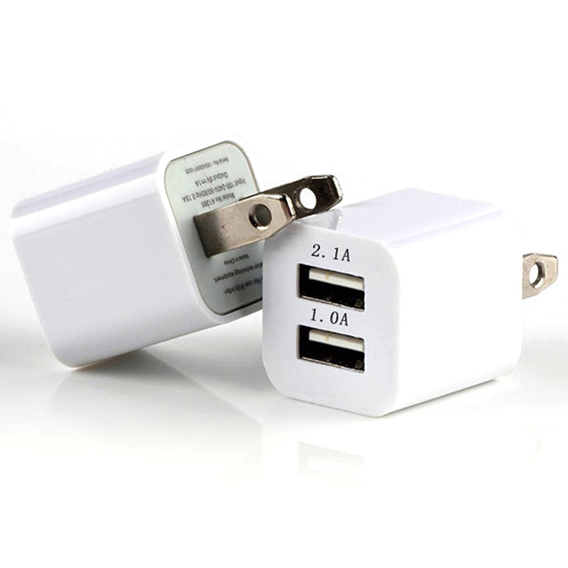 Adaptor Charger USB 2port/adaptor Cas Dinding Handphone Universal/Adaptor Daya Charger Charge Dinding Untuk Travel/Hot Sale