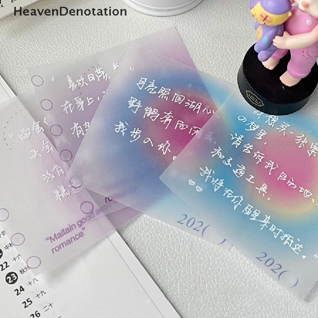 [HeavenDenotation] 50pcs Lucu Novelty Gradient Color Transparan Lengket Indeks Tab Penanda Halaman Bookmark Stiker Untuk Perlengkapan Kantor Sekolah Alat Tulis HDV