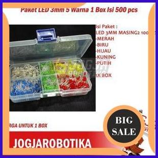 last stok Paket LED 3mm 5 Warna 1 Box Isi 500 pcs 1F3BZ3