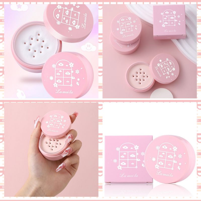 Bedak Tabur Pink Series LAMEILA Original Contouring Make Up Loose Powder