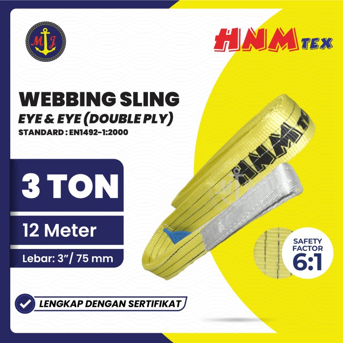 WEBBING SLING 3 TON X 12 METER
