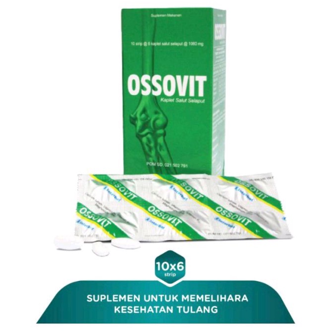 Ossovit BOX isi 60 Vitamin Tulang Osteoporosis ibu hamil menyusui usia lanjut