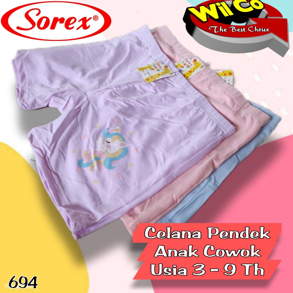 K694 - CELANA DALAM BOXER ANAK WANITA SOREX SIZE M - L - XL HARGA PER 1 PCS