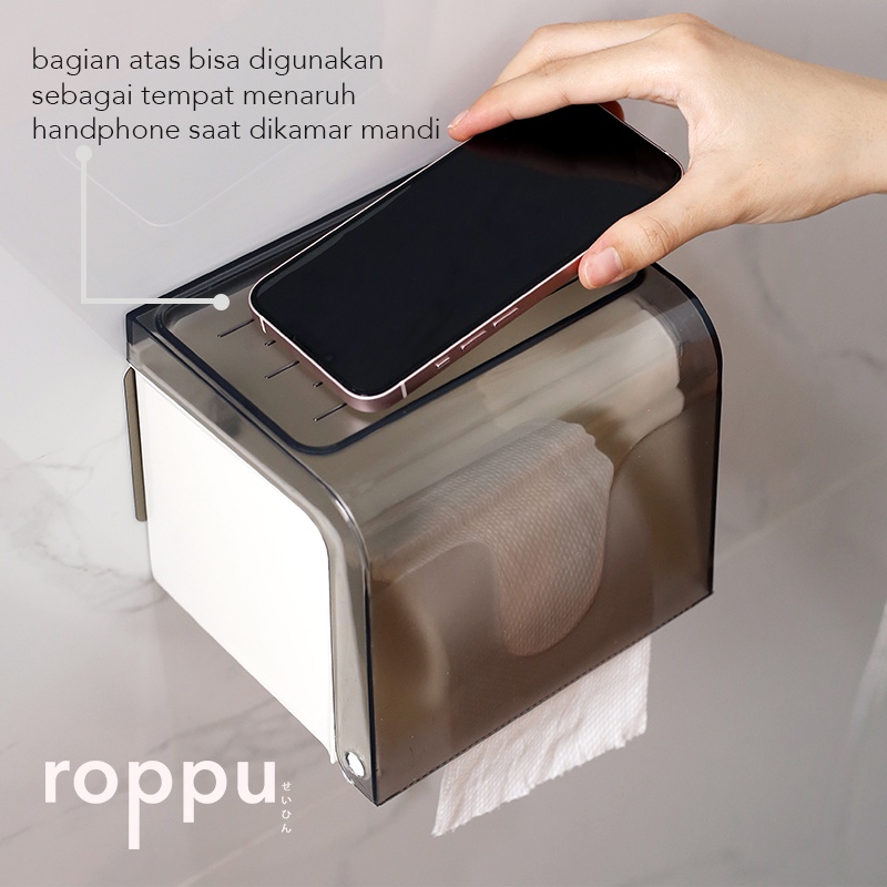 Roppu Gantungan Tempat Tisu Toilet Tisu Holder Bathroom Serbaguna