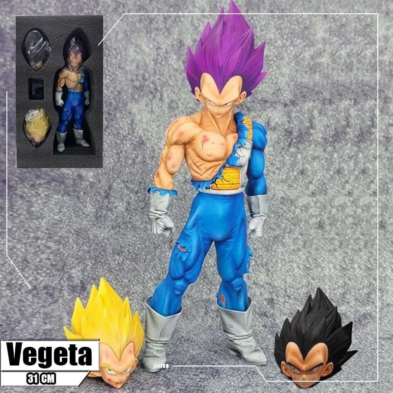 Dragon Ball Vegeta Ultra Ego Battle Damage Change Head Statue Figure