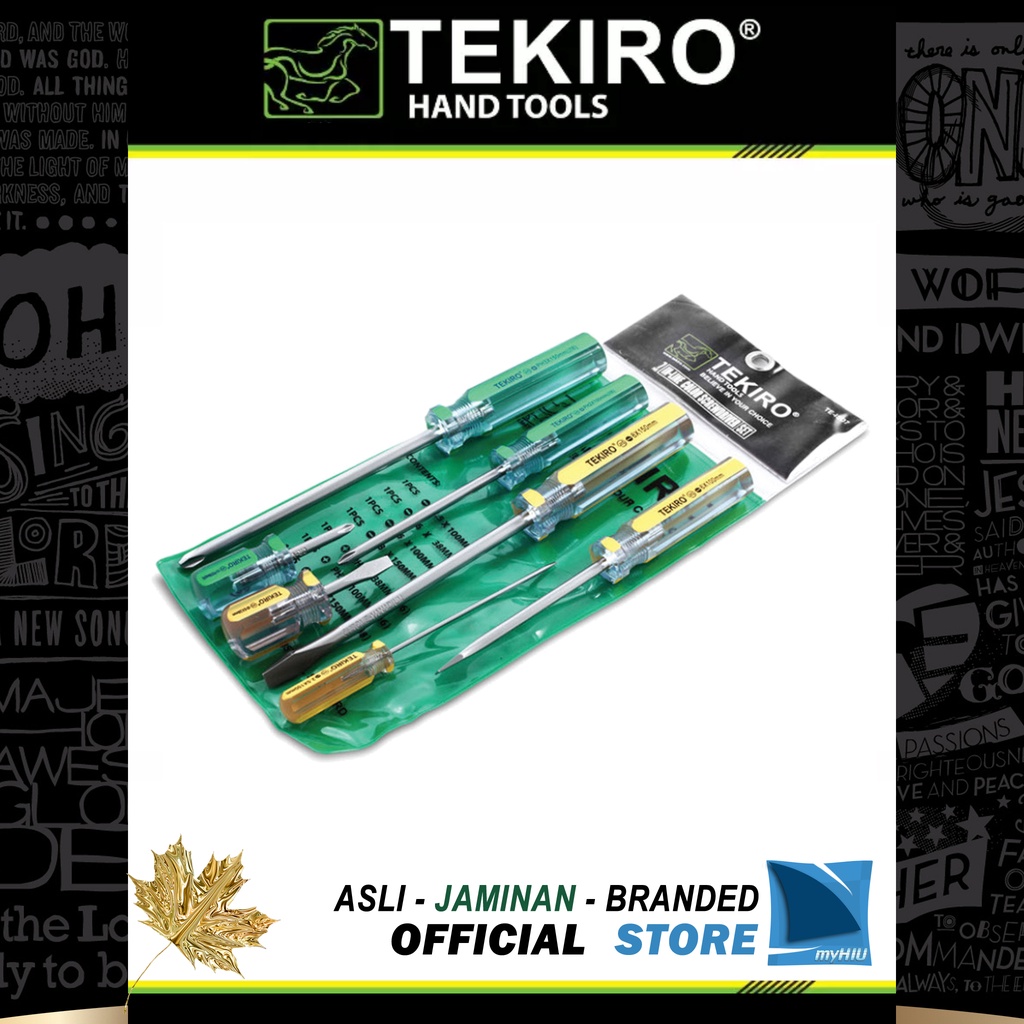 Obeng Gagang Kristal Isi 7 pcs / In-Line Screwdriver Set TEKIRO