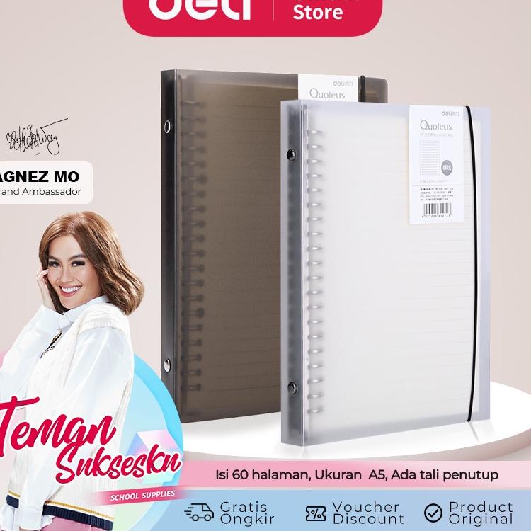 

12.12 BRANDS FESTIVAL Deli Loose-Leaf Buku Notebook spiral A5 60 lembar HA560 gas !!