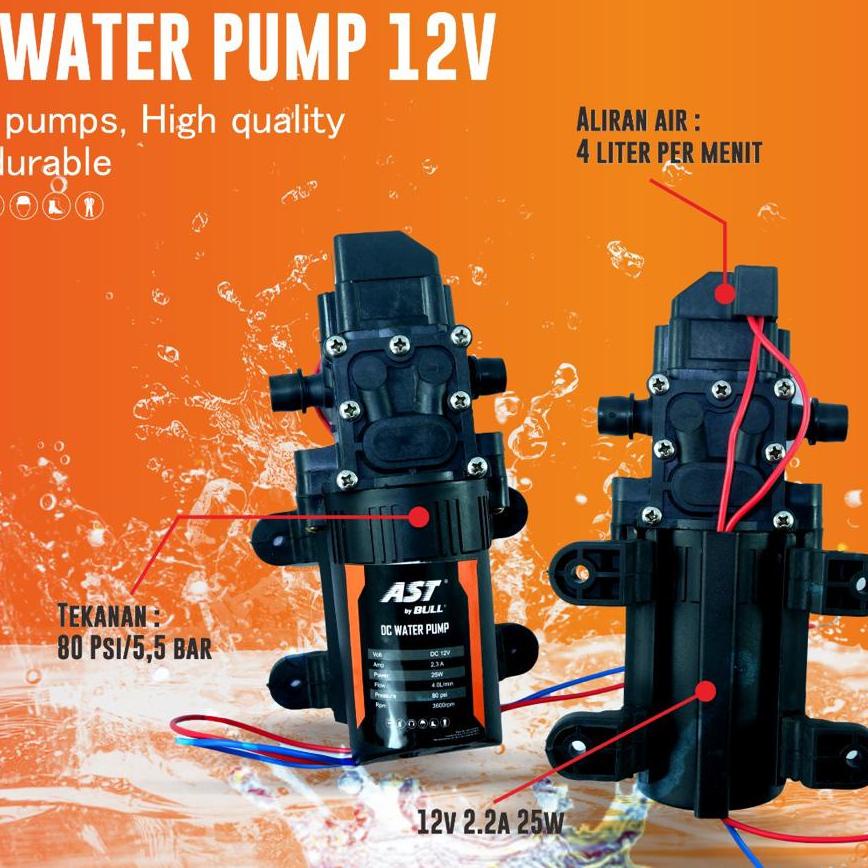 ➯ IBACHI Dinamo Pompa Air DC 12V Cuci AC Motor Mobil Steam Sprayer ossel ❅