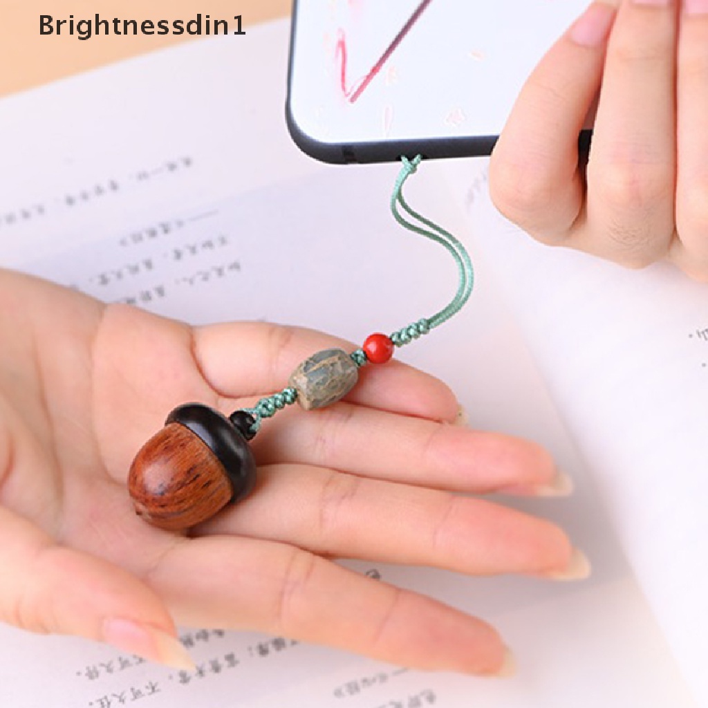 [Brightnessdin1] Sandal Kerucut Pinus Gantungan Kunci Liontin Ponsel Rantai Kalung Perhiasan Butik