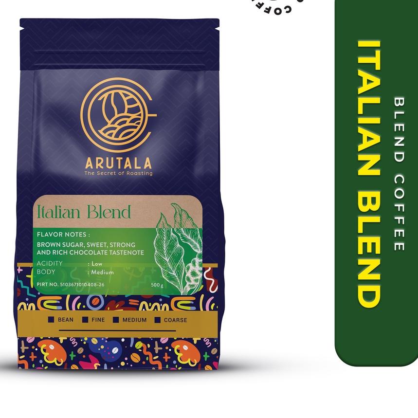

☇ ARUTALA Kopi Italian Blend for Espresso 500 Gram ❅