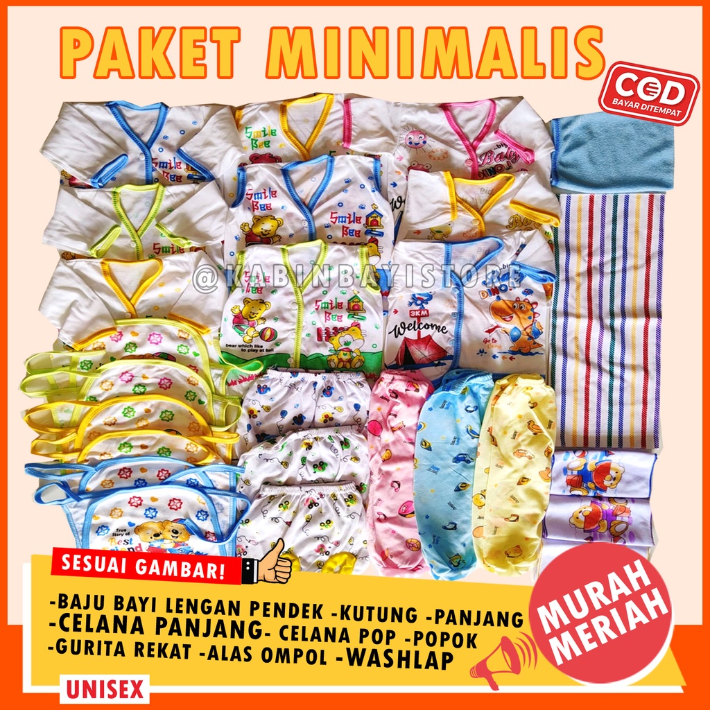 Paket perlengkapan baju bayi lahir minimalis isi 26 pcs