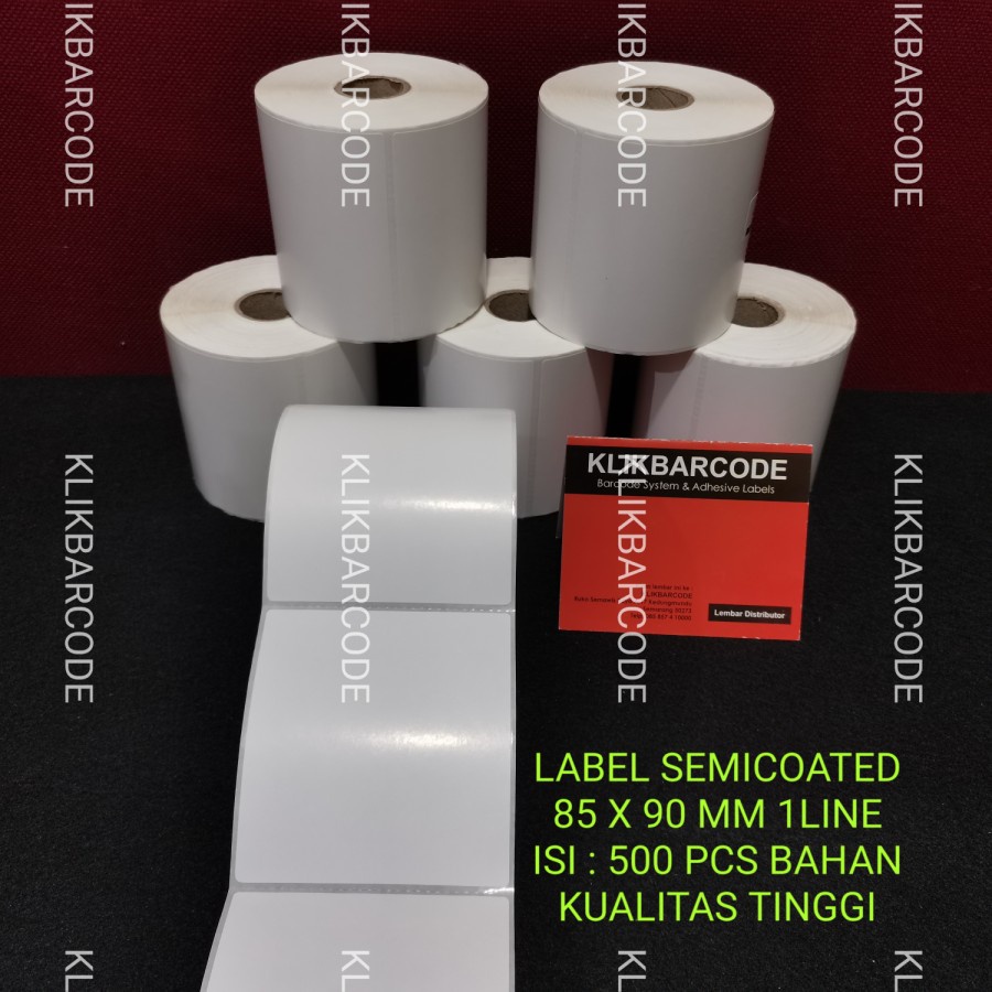 

MURAH LABEL BARCODE SEMICOATED 85 X 90 (1 LINE) KERTAS STICKER 85x90 MM MURAH