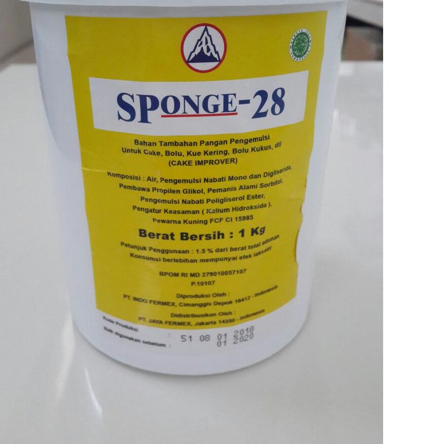 

➤ sp merek 28 sponge 28 cake emulsifier pengembang kue 1kg ☆