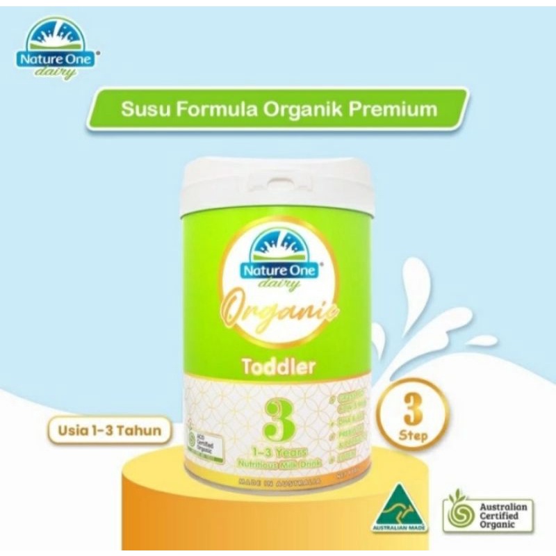 Nature One Dairy Organic Step 3 900gr Toddler 1 - 3 Tahun