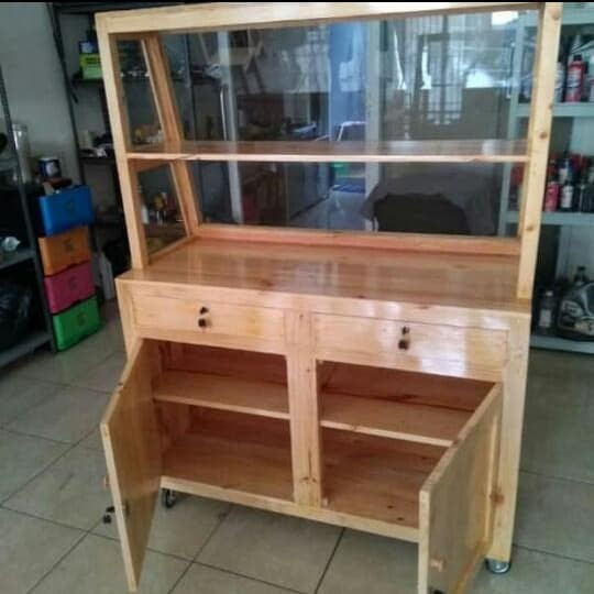 Terlaris Etalase Kaca / Etalase Kaca Miring / Etalase Kaca Jati Belanda