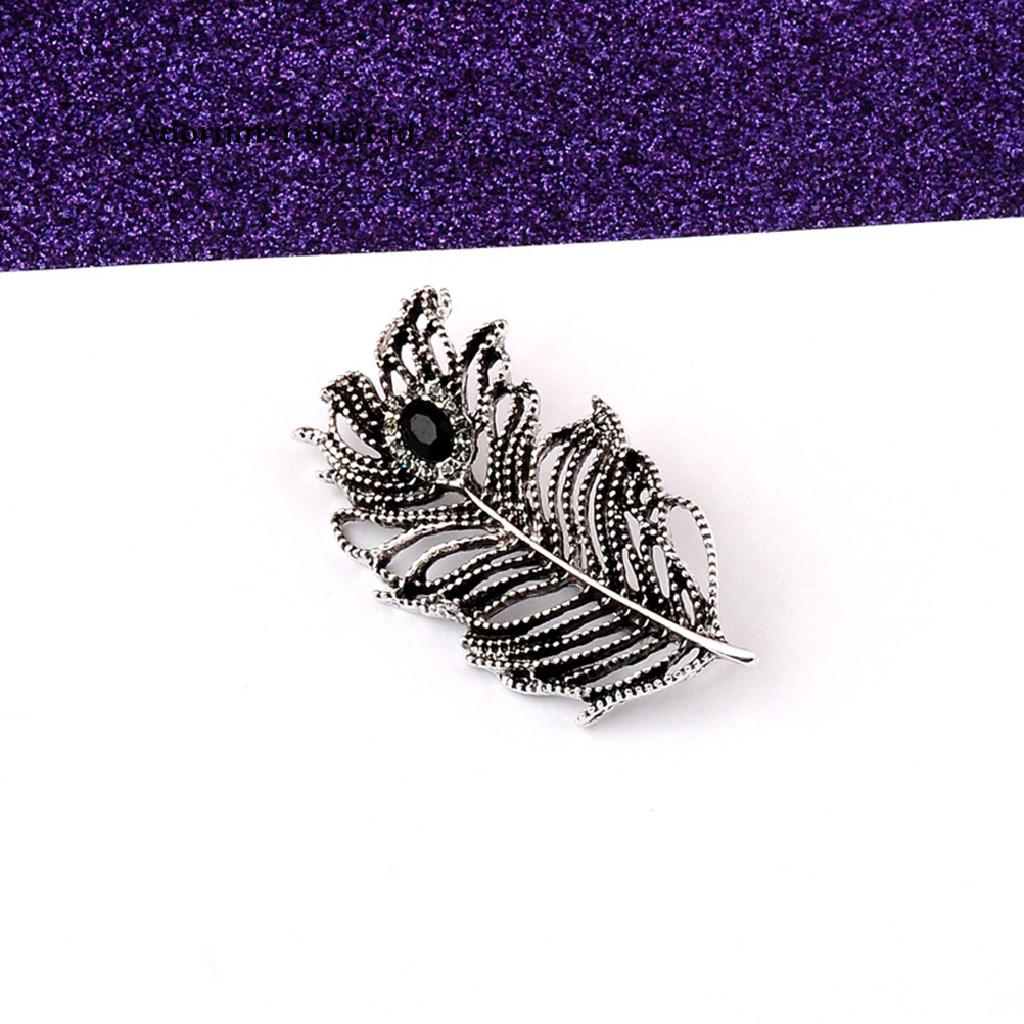 [AdornmentNo1] Trendy Logam Merak Peafowl Bulu Burung Bros Jas Kerah Pin Dan Bros Untuk Wanita Pria Lapel Pin Broches Broach Jewelry [ID]