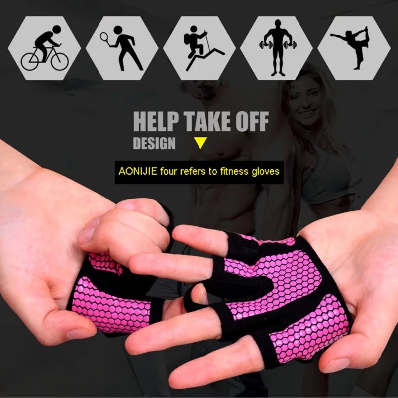 (COD) AOLIKES 111 Gloves Sarung Tangan Anti Slip Gym Fitness Wrist Band Support