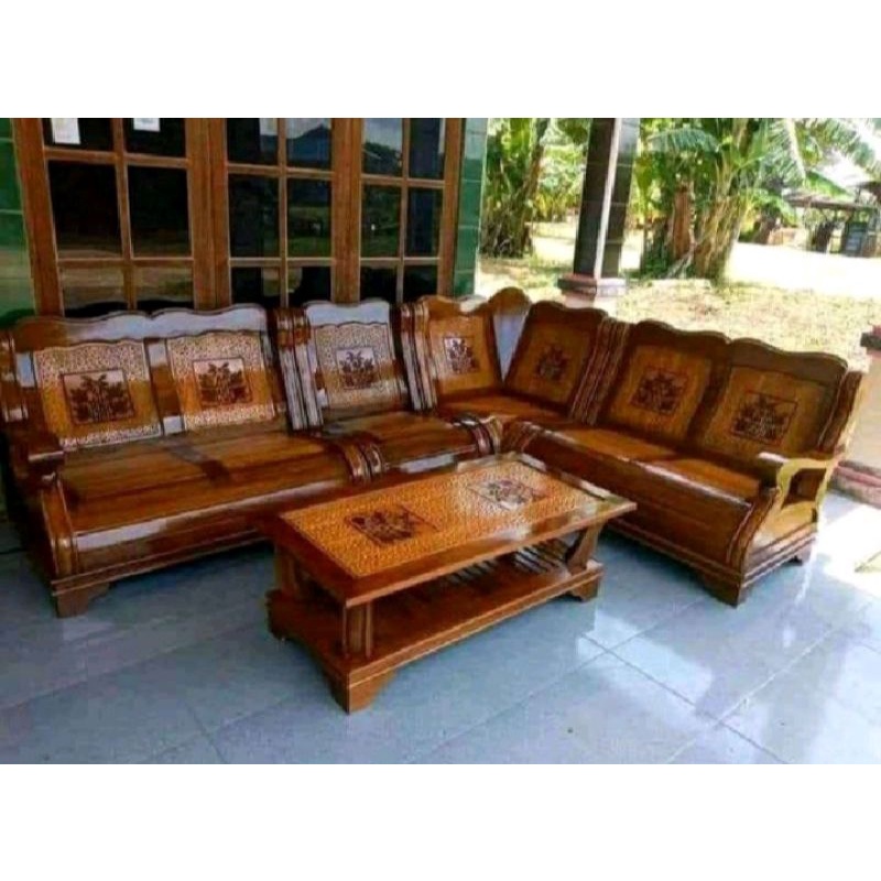 Kursi Tamu Sudut Kayu Jati Kursi Tamu Model Gajah Mewah
