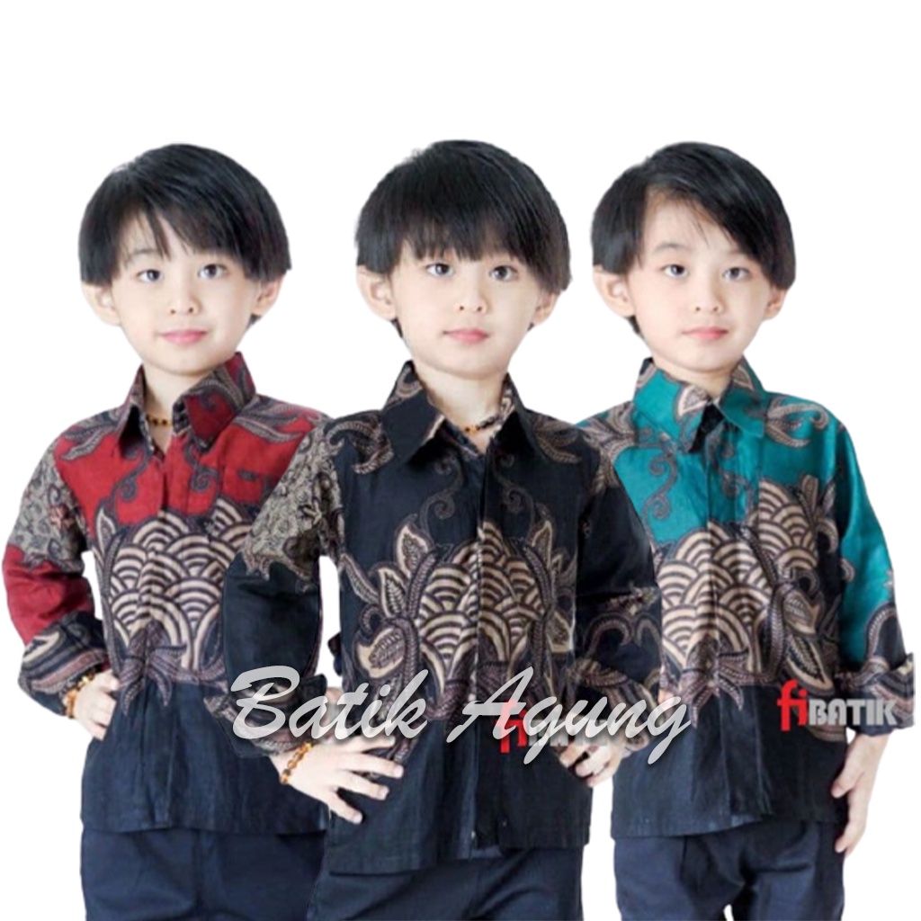 Baju Kemeja Batik Anak Laki Laki Umur 2-13 Tahun Modern Terbaru / Atasan Seragam Kemeja Lengan Panjang Anak Cowok Laki Laki Murah Bisa Buat Hari Batik Hari Kartini / KEMEJA BATIK ANAK DAN AYAH IMUT BATIK / KEMEJA BATIK ANAK LENGAN PANJANG PREMIUM BATIK