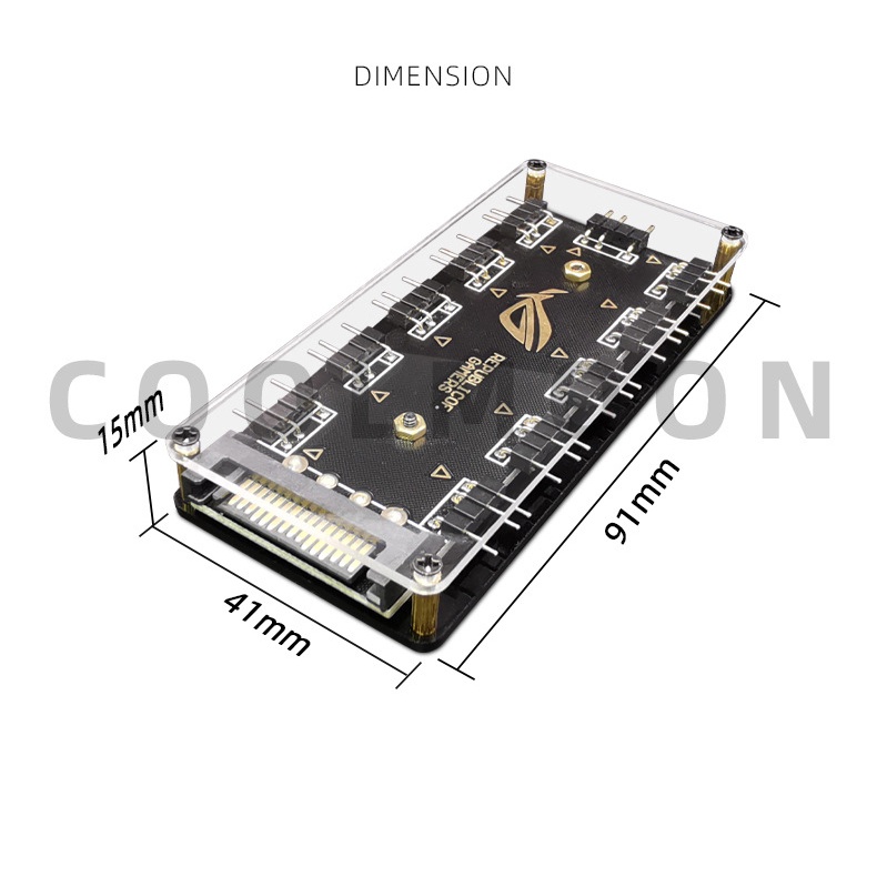 HUB 10 PORT ARGB 5V 3PIN ROG V11  SPLITER ARGB FAN