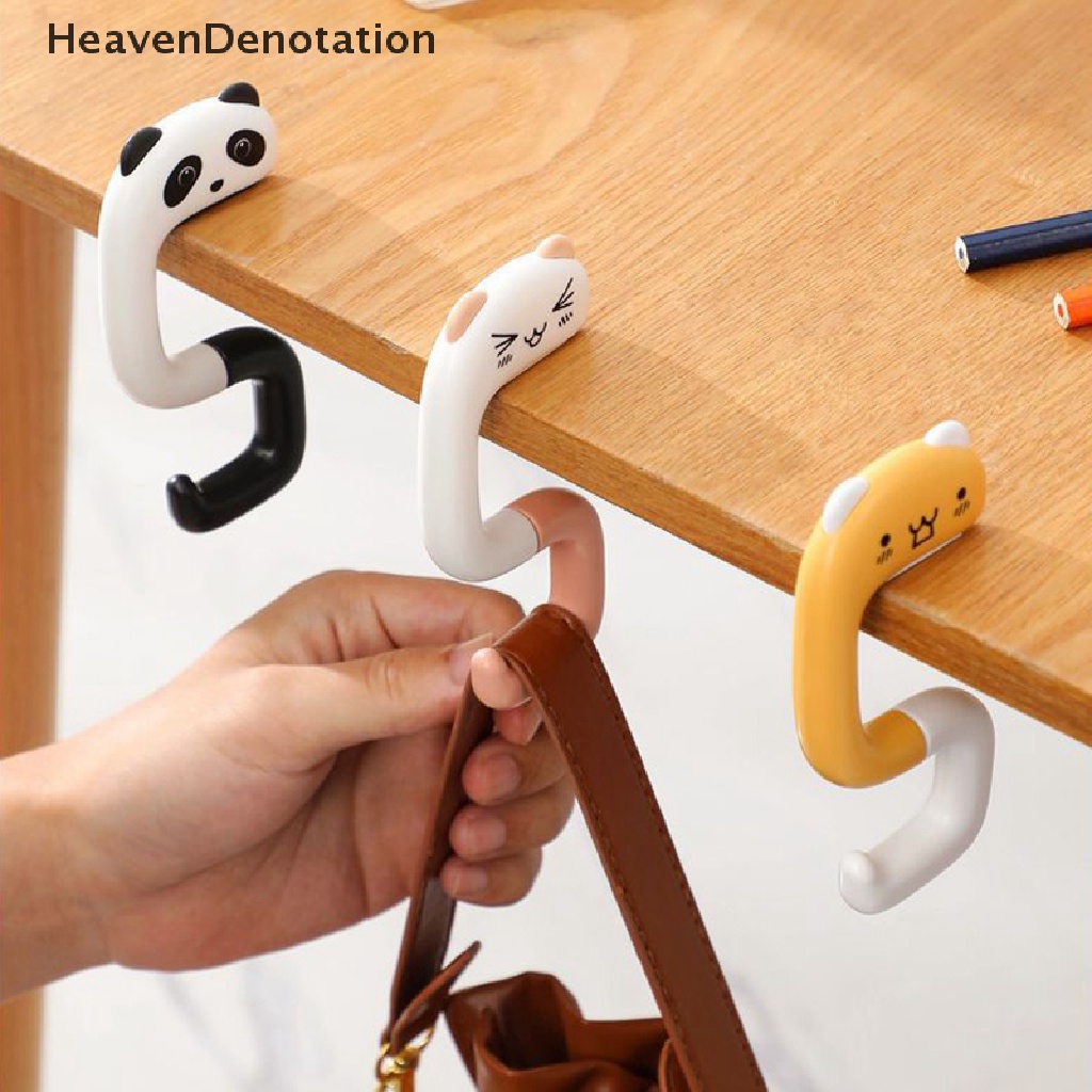 [HeavenDenotation] Travel Portable Tas Plastik Lucu Kait Hewan Untuk Gantung Hias Meja Dompet Tas Kait Dinding Gantungan Holder Handbag Hanger HDV