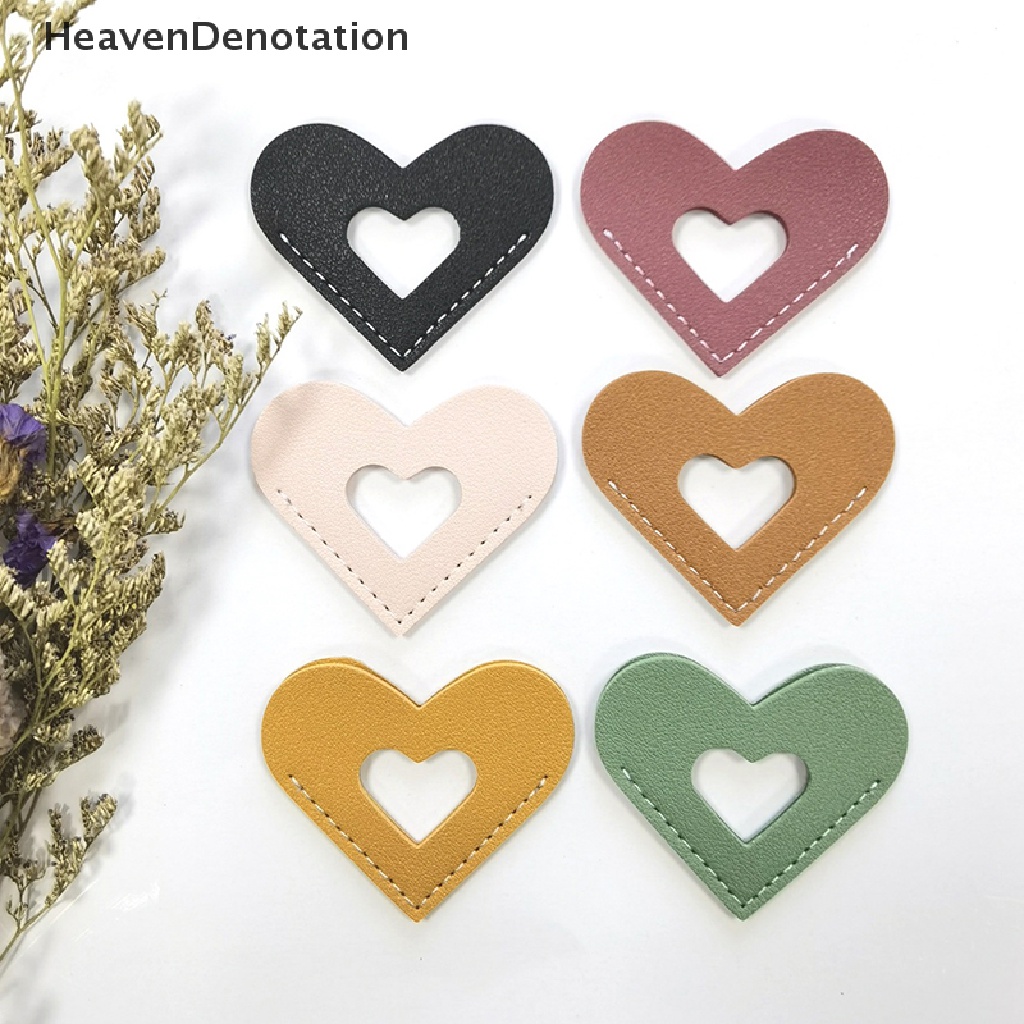 [HeavenDenotation] Handcrated Vintage Leather Bookmark Mini Portable Gift Heart Bookmark Bookholder Buku Sudut Lengan Pelindung Penanda Halaman HDV